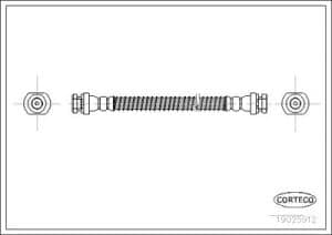 Corteco Bremsschlauch ERSTAUSRÜSTERQUALITÄT [Hersteller-Nr. 19025912] für Mitsubishi