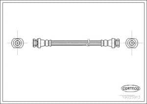 Corteco Bremsschlauch ERSTAUSRÜSTERQUALITÄT [Hersteller-Nr. 19025913] für Mitsubishi