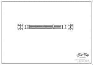 Corteco Bremsschlauch ERSTAUSRÜSTERQUALITÄT [Hersteller-Nr. 19025984] für Nissan