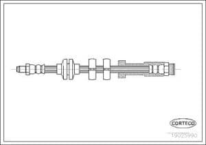 Corteco Bremsschlauch ERSTAUSRÜSTERQUALITÄT [Hersteller-Nr. 19025990] für Fiat