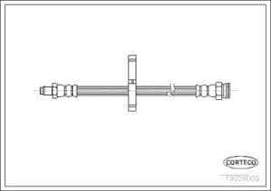 Corteco Bremsschlauch ERSTAUSRÜSTERQUALITÄT [Hersteller-Nr. 19026009] für Citroën