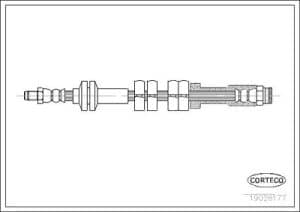 Corteco Bremsschlauch ERSTAUSRÜSTERQUALITÄT [Hersteller-Nr. 19026177] für Fiat