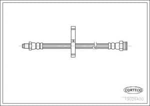 Corteco Bremsschlauch ERSTAUSRÜSTERQUALITÄT [Hersteller-Nr. 19026400] für Citroën