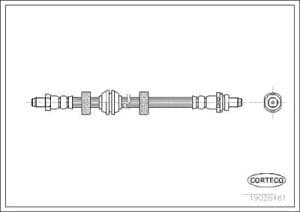 Corteco Bremsschlauch ERSTAUSRÜSTERQUALITÄT [Hersteller-Nr. 19026461] für Ford
