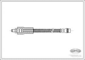 Corteco Bremsschlauch ERSTAUSRÜSTERQUALITÄT [Hersteller-Nr. 19026529] für Opel