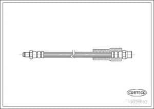 Corteco Bremsschlauch ERSTAUSRÜSTERQUALITÄT [Hersteller-Nr. 19026692] für BMW