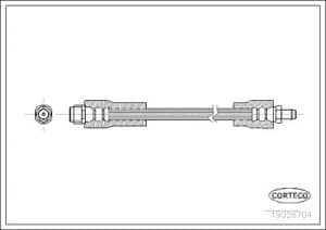 Corteco Bremsschlauch ERSTAUSRÜSTERQUALITÄT [Hersteller-Nr. 19026704] für Mercedes-Benz