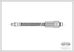 Corteco Bremsschlauch ERSTAUSRÜSTERQUALITÄT [Hersteller-Nr. 19026771] für Peugeot