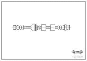 Corteco Bremsschlauch ERSTAUSRÜSTERQUALITÄT [Hersteller-Nr. 19026875] für Ford