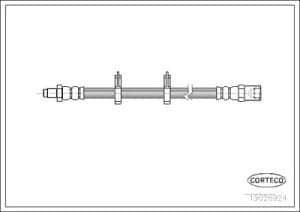 Corteco Bremsschlauch ERSTAUSRÜSTERQUALITÄT [Hersteller-Nr. 19026924] für Iveco