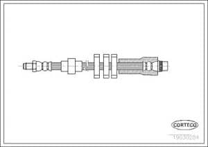 Corteco Bremsschlauch ERSTAUSRÜSTERQUALITÄT [Hersteller-Nr. 19030284] für Peugeot