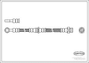 Corteco Bremsschlauch ERSTAUSRÜSTERQUALITÄT [Hersteller-Nr. 19030293] für Mitsubishi