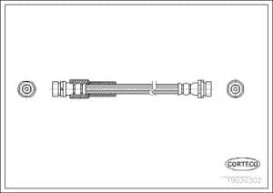 Corteco Bremsschlauch ERSTAUSRÜSTERQUALITÄT [Hersteller-Nr. 19030302] für Ford