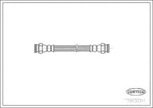 Corteco Bremsschlauch ERSTAUSRÜSTERQUALITÄT [Hersteller-Nr. 19030311] für Fiat
