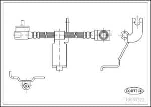 Corteco Bremsschlauch ERSTAUSRÜSTERQUALITÄT [Hersteller-Nr. 19030322] für Ford