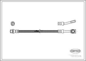 Corteco Bremsschlauch ERSTAUSRÜSTERQUALITÄT [Hersteller-Nr. 19030328] für Opel