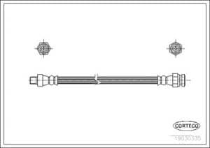 Corteco Bremsschlauch ERSTAUSRÜSTERQUALITÄT [Hersteller-Nr. 19030335] für Mazda