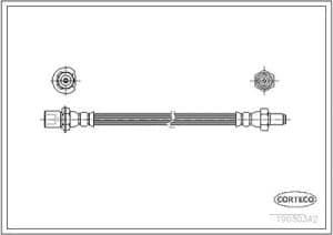 Corteco Bremsschlauch ERSTAUSRÜSTERQUALITÄT [Hersteller-Nr. 19030342] für Toyota