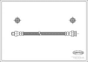 Corteco Bremsschlauch ERSTAUSRÜSTERQUALITÄT [Hersteller-Nr. 19030445] für Nissan