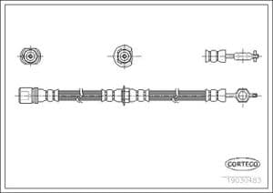 Corteco Bremsschlauch ERSTAUSRÜSTERQUALITÄT [Hersteller-Nr. 19030483] für Toyota