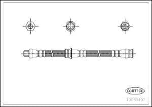 Corteco Bremsschlauch ERSTAUSRÜSTERQUALITÄT [Hersteller-Nr. 19030497] für Mazda