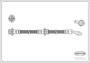 Corteco Bremsschlauch ERSTAUSRÜSTERQUALITÄT [Hersteller-Nr. 19030505] für Nissan