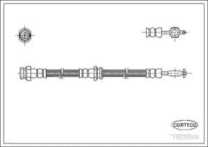 Corteco Bremsschlauch ERSTAUSRÜSTERQUALITÄT [Hersteller-Nr. 19030506] für Mazda