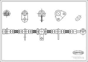 Corteco Bremsschlauch ERSTAUSRÜSTERQUALITÄT [Hersteller-Nr. 19030518] für Honda
