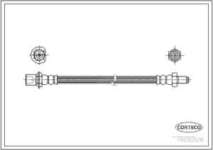Corteco Bremsschlauch ERSTAUSRÜSTERQUALITÄT [Hersteller-Nr. 19030528] für Toyota