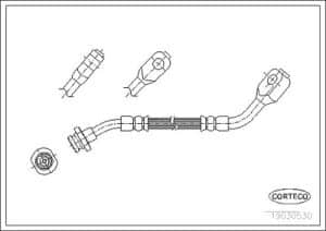 Corteco Bremsschlauch ERSTAUSRÜSTERQUALITÄT [Hersteller-Nr. 19030530] für Nissan