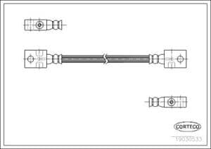 Corteco Bremsschlauch ERSTAUSRÜSTERQUALITÄT [Hersteller-Nr. 19030533] für Nissan