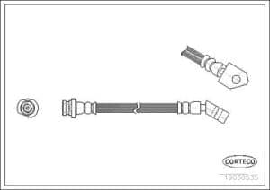 Corteco Bremsschlauch ERSTAUSRÜSTERQUALITÄT [Hersteller-Nr. 19030535] für Nissan