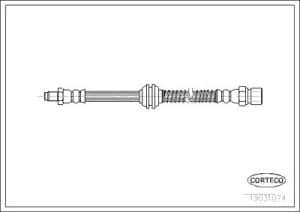 Corteco Bremsschlauch ERSTAUSRÜSTERQUALITÄT [Hersteller-Nr. 19031074] für Porsche
