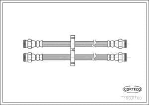 Corteco Bremsschlauch ERSTAUSRÜSTERQUALITÄT [Hersteller-Nr. 19031100] für Fiat