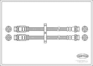 Corteco Bremsschlauch ERSTAUSRÜSTERQUALITÄT [Hersteller-Nr. 19031101] für Fiat