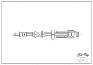 Corteco Bremsschlauch ERSTAUSRÜSTERQUALITÄT [Hersteller-Nr. 19031197] für Citroën