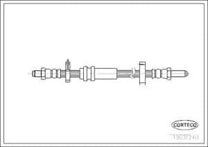 Corteco Bremsschlauch ERSTAUSRÜSTERQUALITÄT [Hersteller-Nr. 19031240] für Alfa Romeo
