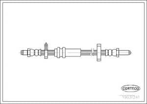 Corteco Bremsschlauch ERSTAUSRÜSTERQUALITÄT [Hersteller-Nr. 19031241] für Alfa Romeo