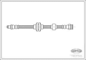 Corteco Bremsschlauch ERSTAUSRÜSTERQUALITÄT [Hersteller-Nr. 19031585] für Alfa Romeo