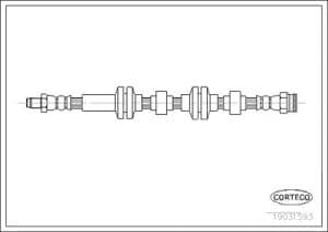 Corteco Bremsschlauch ERSTAUSRÜSTERQUALITÄT [Hersteller-Nr. 19031593] für Alfa Romeo