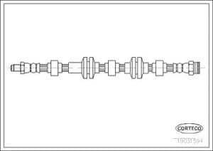 Corteco Bremsschlauch ERSTAUSRÜSTERQUALITÄT [Hersteller-Nr. 19031594] für Alfa Romeo