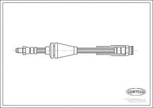 Corteco Bremsschlauch ERSTAUSRÜSTERQUALITÄT [Hersteller-Nr. 19031605] für Fiat