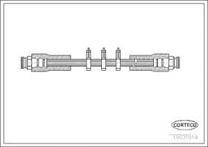 Corteco Bremsschlauch ERSTAUSRÜSTERQUALITÄT [Hersteller-Nr. 19031619] für Alfa Romeo