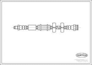 Corteco Bremsschlauch ERSTAUSRÜSTERQUALITÄT [Hersteller-Nr. 19031620] für Fiat