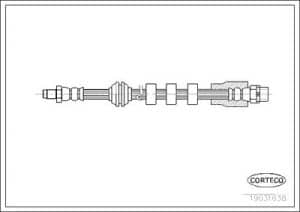 Corteco Bremsschlauch ERSTAUSRÜSTERQUALITÄT [Hersteller-Nr. 19031638] für BMW