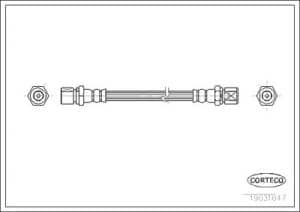 Corteco Bremsschlauch ERSTAUSRÜSTERQUALITÄT [Hersteller-Nr. 19031647] für Daewoo