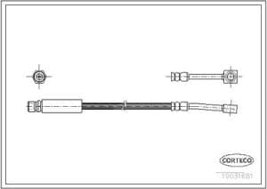 Corteco Bremsschlauch ERSTAUSRÜSTERQUALITÄT [Hersteller-Nr. 19031681] für Daewoo