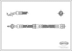Corteco Bremsschlauch ERSTAUSRÜSTERQUALITÄT [Hersteller-Nr. 19031861] für Mitsubishi