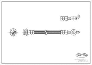 Corteco Bremsschlauch ERSTAUSRÜSTERQUALITÄT [Hersteller-Nr. 19031872] für Opel