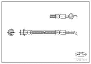 Corteco Bremsschlauch ERSTAUSRÜSTERQUALITÄT [Hersteller-Nr. 19031970] für Toyota